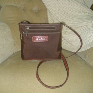 VTG Auth SISLEY PARIS Iconic Brown Nylon MINI Crossbody Bag
